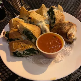 Cheese Spinach and Cheese Stromboli