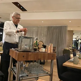 Copper and Oak cocktail service.