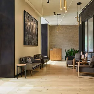 The entrance to Stoke &amp; Rye at The Westin Riverfront.