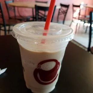 Frozen latte with French Vanilla syrup