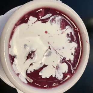 Perfect summer soup: chilled blueberry was so creamy and delicious