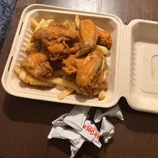 Wings and fries
