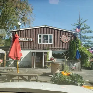 Outside building