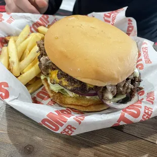 Big TX burger and regular fries