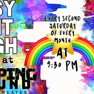 a poster for sassy night laugh