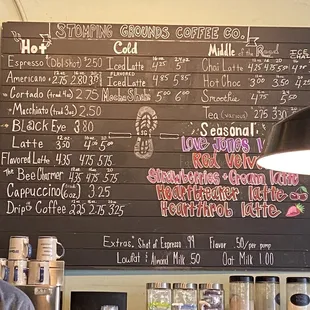 February menu board