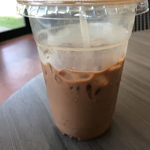 Iced mocha with almond milk