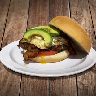 Fried egg burger