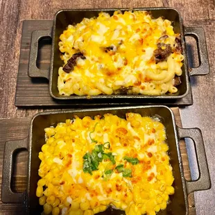 Bulgogi mac &amp; cheese / cheese &amp; corn