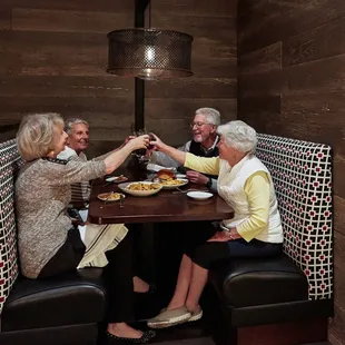 Friends enjoying a great dinner