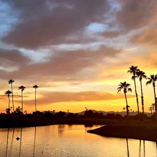 Sunset view from the patio.