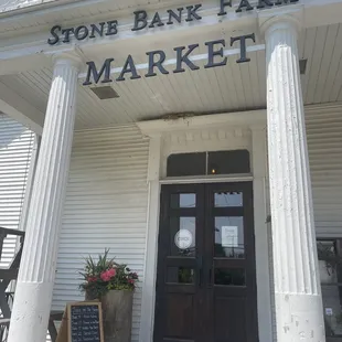 the front of the building