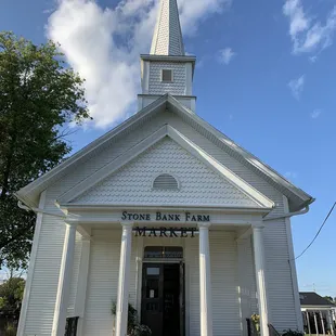 the front of the building