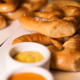 Stone-style hemp seed pretzels with Stone Pale Ale 2.0-Gruyere fondue and Stone Cali-Belgique IPA stone ground mustard are a MUST.