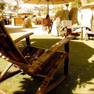 A beer in a barrel chair?! It doesn&apos;t get much better than that!