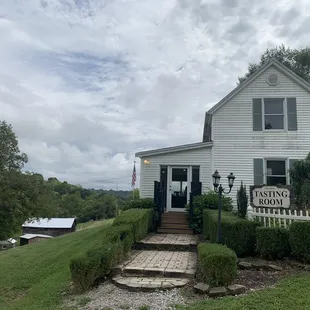 Outside and you can see the hilly area to the left