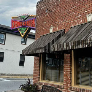 Corner with sign