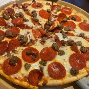 Pepperoni and sausage