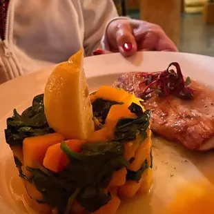 Mani Mahi with butternut squash