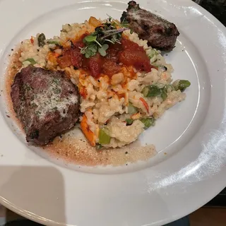 Filet Medallions with Lobster Risotto