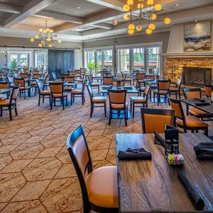 dining area with fireplace