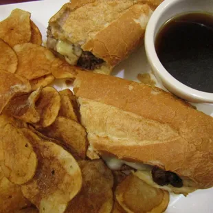 French Dip &amp; Pub Chips