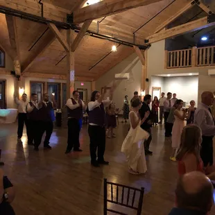 They set up tables for 100 along the south and west side of the room which left plenty of dance floor.