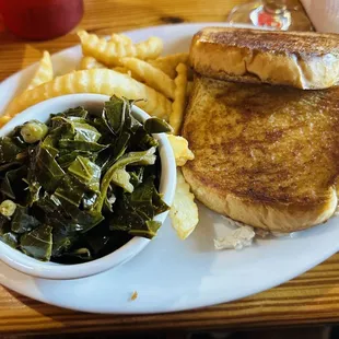Turkey lunch with collards