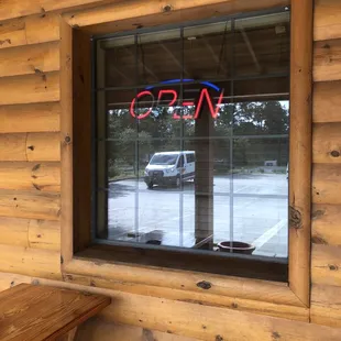 a car in the window