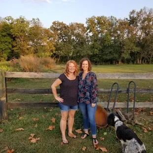 Two sisters enjoying a relaxing evening on our Uncork &amp; Unwined Tour.