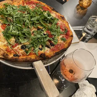 Veggie Pizza with basil