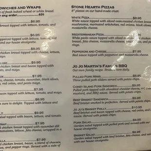 other side of menu