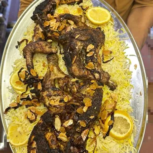 Grilled chicken with rice