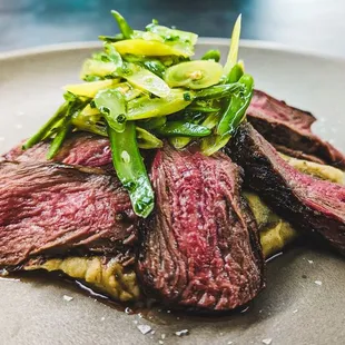 Huckleberry Roasted Venison, Chestnut &amp; Vanilla Bean, Stone House Farm Wax Beans