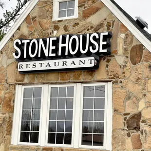 the front of the building