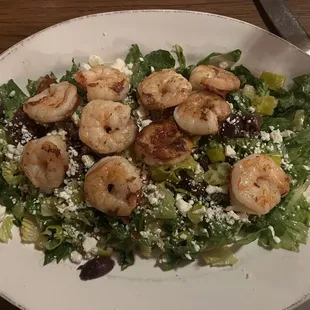 Greek Salad with Shrimp