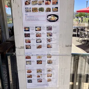 menu, sushi and sashimi