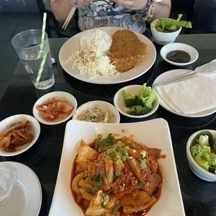 Dduk Bok Ki and Chicken Katsu