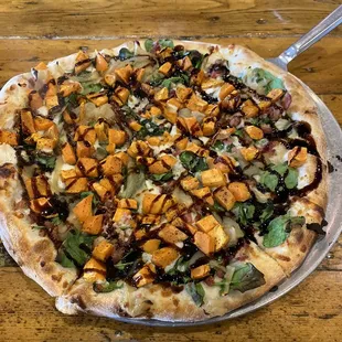 Sweet Potato and Bacon Pizza