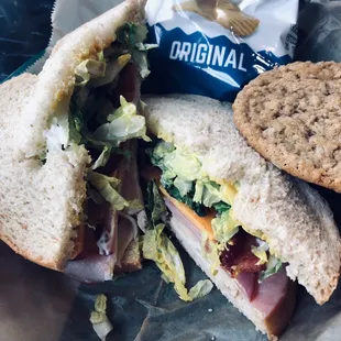Sandwich meal comes with chips and a homemade Oatmeal cookie