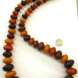 Large, extra long strand of African &quot;Amber&quot; Beads