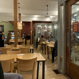 people sitting at tables