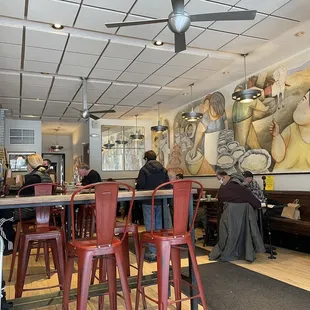 people sitting at tables