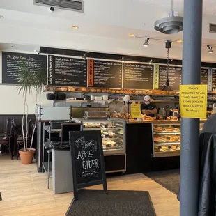 the interior of the restaurant