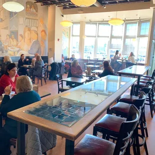 interior, sushi and sashimi