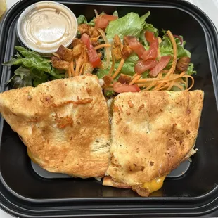 Beef brisket sandwich and garden salad!