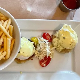 Pan Seared Fish Cakes with French Fries