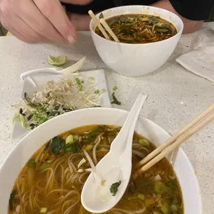 Ribeye &amp; Brisket Pho, Bun Bo Hue.