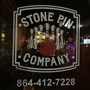 a bowling ball and pins