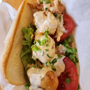 Shrimp Po Boy sandwich